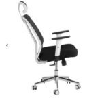 RK-1727 – High Back Mesh Executive Revolving Chair | Adjustable Headrest & Chrome Base - Image 5