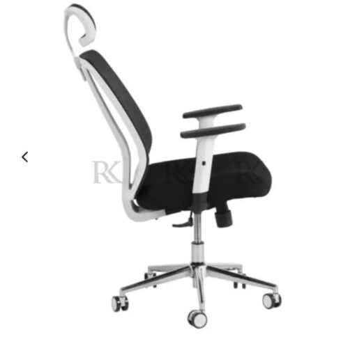 RK-1727-F – High Back Mesh Executive Revolving Chair | Adjustable Headrest & Chrome Base - Image 2
