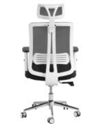 RK-1727 – High Back Mesh Executive Revolving Chair | Adjustable Headrest & Chrome Base - Image 2