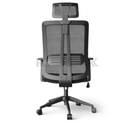 RK-1727-F – High Back Mesh Executive Revolving Chair | Adjustable Headrest & Chrome Base - Image 3