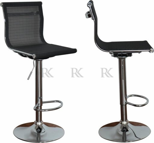 RK-B511 Modern Mesh Bar Stool (Black Finish) - Image 6
