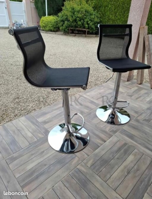 RK-B511 Modern Mesh Bar Stool (Black Finish) - Image 5