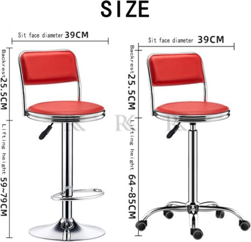 RK-B316 Adjustable Chrome Bar Stool - Image 8
