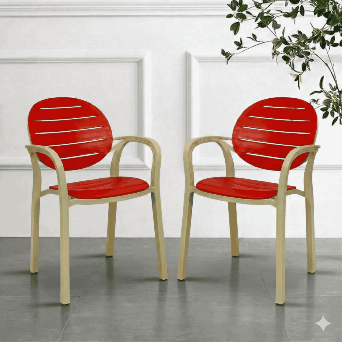 RK-675 Premium Plastic Arm Chair | Heavy Duty Outdoor Chair | RK Enterprises - Image 3