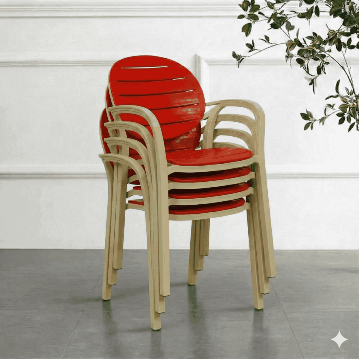 RK-675 Premium Plastic Arm Chair | Heavy Duty Outdoor Chair | RK Enterprises - Image 2