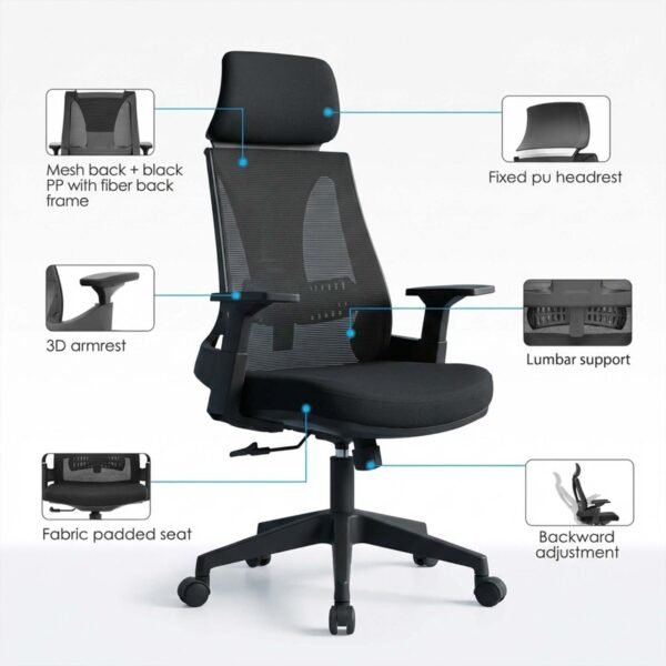 RK-790 Ergonomic Mesh Executive Chair