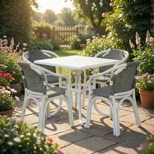 RK-Heaven UPVC Craft Outdoor Chairs Table Set - Image 3