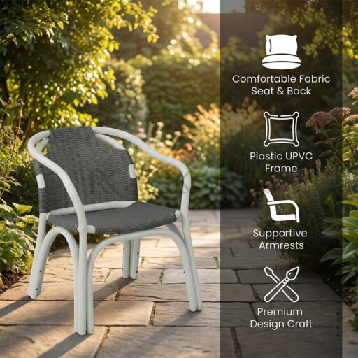 RK-Heaven UPVC Craft Outdoor Chairs Table Set - Image 7