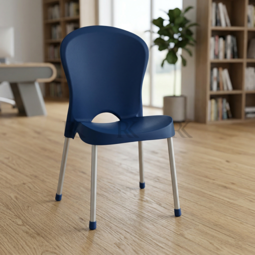 RK-BP-310 Denny Max Armless Chair with Silver Legs - Image 4