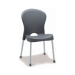 Boss BP-310 Denny Max Armless Chair with Silver Legs - Image 3
