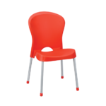Boss BP-310 Denny Max Armless Chair with Silver Legs - Image 2