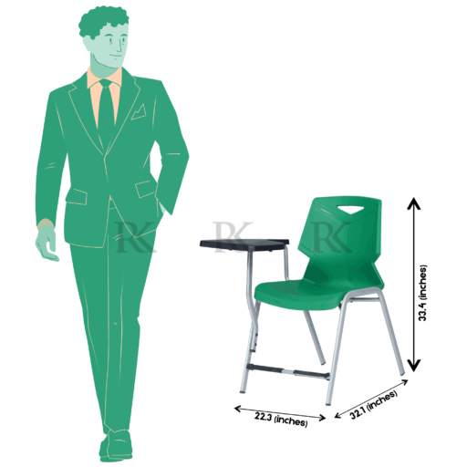 Model S-195-S – Study Chair with Writing Pad - Image 3