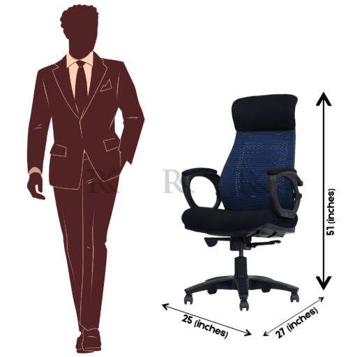 RK-S786 – High Back Mesh Office Chair | Ergonomic Comfort & Modern Design - Image 8
