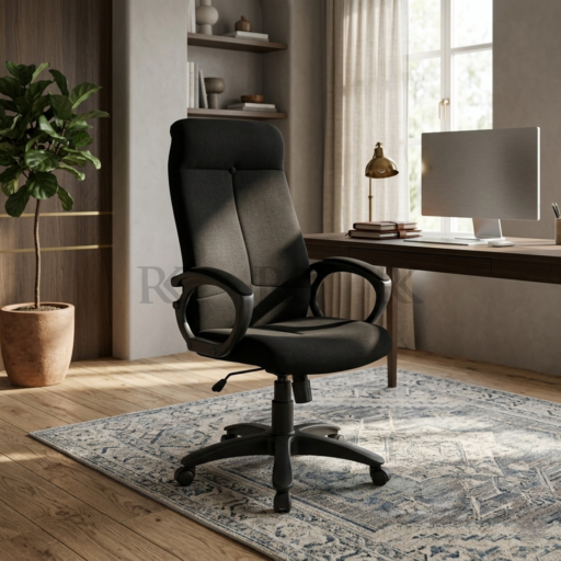 RK-B519 High Back Fabric Revolving Chair - Image 4