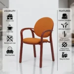 K-675C Premium Plastic Arm Chair with Cushion | Heavy Duty Chair | RK Enterprises - Image 2