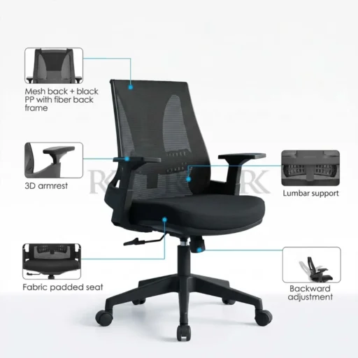 RK-SM-791 Prime Pro Low Back Executive Chair - Image 4