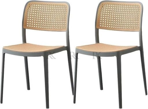 RK-DNC28 Modern Rattan-Style Plastic Dining Chair – Imported Ventilated Plastic Dining Chair - Image 7