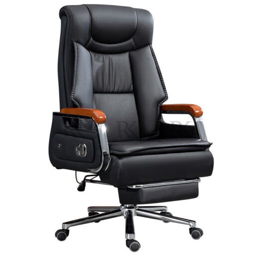 RK-B8216 – Premium Reclining Leather Boss Chair with Footrest - Image 3