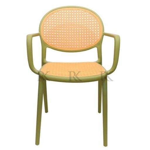 Rattan Accent Chair | Woven Cane Lounge Chair - Image 2