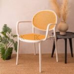 Rattan Accent Chair | Woven Cane Lounge Chair