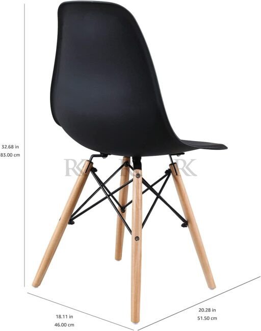 RK-DC-212 Modern Dining Chair – Stylish Molded Plastic Chair with Wooden Legs - Image 11